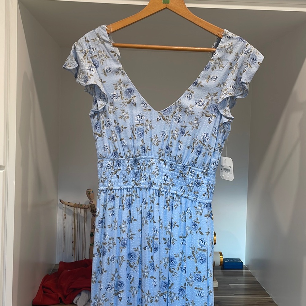 Altar'd State Blue Floral Dress. Size XS